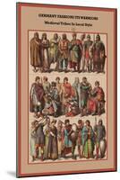 Germany Fashions its Warriors Medieval Tribes in Local Style-Friedrich Hottenroth-Mounted Art Print