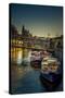 Germany, Hamburg, Elbe, Harbor, Jetties, Barge-Ingo Boelter-Stretched Canvas