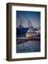 Germany, Hamburg, Elbe, Harbour, St. Pauli, Fish Market, Container Terminal, Great Place-Ingo Boelter-Framed Photographic Print