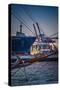 Germany, Hamburg, Elbe, Harbour, St. Pauli, Fish Market, Container Terminal, Great Place-Ingo Boelter-Stretched Canvas