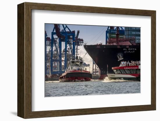 Germany, Hamburg, Elbe (River), 'Fischmarkt', Harbour-Ingo Boelter-Framed Photographic Print