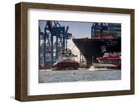 Germany, Hamburg, Elbe (River), 'Fischmarkt', Harbour-Ingo Boelter-Framed Photographic Print