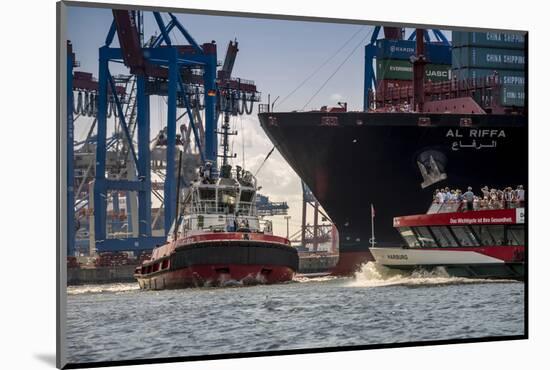 Germany, Hamburg, Elbe (River), 'Fischmarkt', Harbour-Ingo Boelter-Mounted Photographic Print