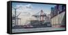 Germany, Hamburg, Elbe (River), 'Fischmarkt', Harbour-Ingo Boelter-Framed Stretched Canvas