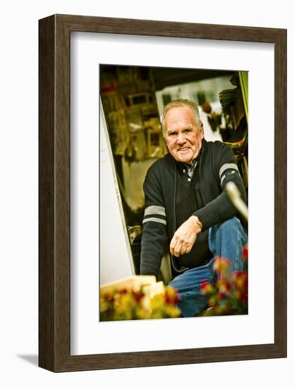 Germany, Hamburg, Flower Market, Flower Stall, Owner-Ingo Boelter-Framed Photographic Print