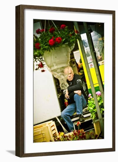 Germany, Hamburg, Flower Market, Flower Stall, Owner-Ingo Boelter-Framed Photographic Print