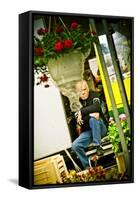 Germany, Hamburg, Flower Market, Flower Stall, Owner-Ingo Boelter-Framed Stretched Canvas