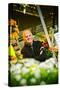 Germany, Hamburg, Flower Market, Flower Stall, Owner-Ingo Boelter-Stretched Canvas