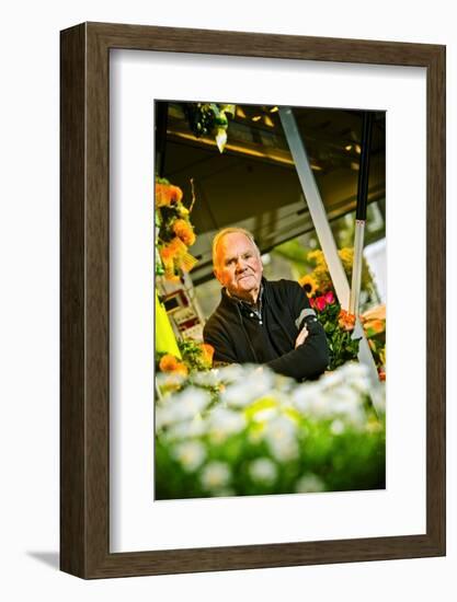 Germany, Hamburg, Flower Market, Flower Stall, Owner-Ingo Boelter-Framed Photographic Print