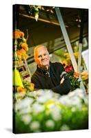 Germany, Hamburg, Flower Market, Flower Stall, Owner-Ingo Boelter-Stretched Canvas