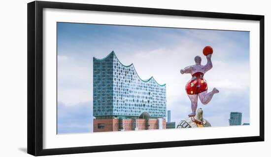 Germany, Hamburg, Hafencity, Harbour, Nanas, Elbphilharmonie-Ingo Boelter-Framed Photographic Print