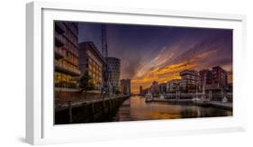 Germany, Hamburg, Hafencity, 'Magellan-Terrassen', 'Sandtorkai', 'Sandtorhafen' (Harbour-Ingo Boelter-Framed Photographic Print