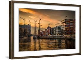 Germany, Hamburg, Hafencity, Magellan Terrassen, Sandtorkai, Sandtorhafen-Ingo Boelter-Framed Photographic Print