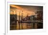 Germany, Hamburg, Hafencity, Magellan Terrassen, Sandtorkai, Sandtorhafen-Ingo Boelter-Framed Photographic Print