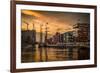 Germany, Hamburg, Hafencity, Magellan Terrassen, Sandtorkai, Sandtorhafen-Ingo Boelter-Framed Photographic Print