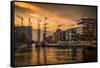 Germany, Hamburg, Hafencity, Magellan Terrassen, Sandtorkai, Sandtorhafen-Ingo Boelter-Framed Stretched Canvas