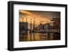 Germany, Hamburg, Hafencity, Magellan Terrassen, Sandtorkai, Sandtorhafen-Ingo Boelter-Framed Photographic Print