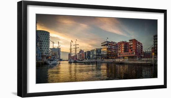 Germany, Hamburg, Hafencity, Magellan Terrassen, Sandtorkai, Sandtorhafen-Ingo Boelter-Framed Photographic Print