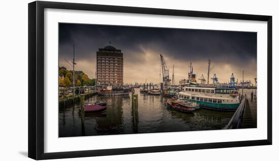 Germany, Hamburg, Harbour, Elbe (River), Museumshafen, …velgšnne, Augustinum-Ingo Boelter-Framed Photographic Print