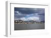 Germany, Hamburg, Rain Clouds over the Bank of the River Elbe in Hamburg-Blankenese-Uwe Steffens-Framed Photographic Print