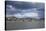 Germany, Hamburg, Rain Clouds over the Bank of the River Elbe in Hamburg-Blankenese-Uwe Steffens-Stretched Canvas