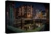 Germany, Hamburg, Speicherstadt (Warehouse District), Pickhuben, Night, Night Shot-Ingo Boelter-Stretched Canvas