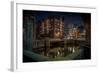 Germany, Hamburg, Speicherstadt (Warehouse District), Pickhuben, Night, Night Shot-Ingo Boelter-Framed Photographic Print