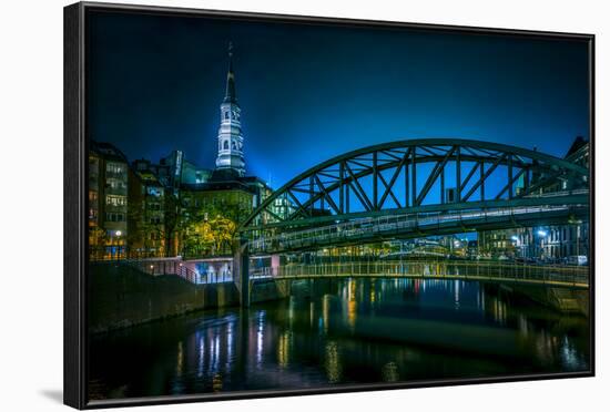 Germany, Hamburg, Speicherstadt (Warehouse District), Zollkanal, Church-Ingo Boelter-Framed Photographic Print