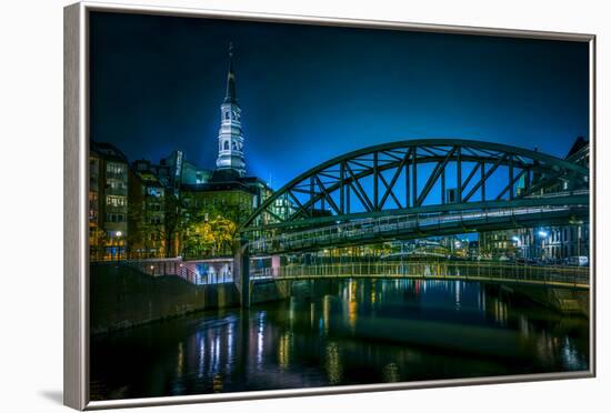 Germany, Hamburg, Speicherstadt (Warehouse District), Zollkanal, Church-Ingo Boelter-Framed Photographic Print