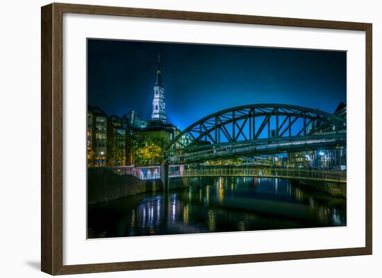 Germany, Hamburg, Speicherstadt (Warehouse District), Zollkanal, Church-Ingo Boelter-Framed Photographic Print