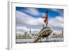 Germany, Hamburg, St. Pauli, Harbour, Elbe (River), Theatre, Kšnig Der Lšwen (The Lion King)-Ingo Boelter-Framed Photographic Print