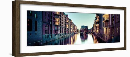 Germany, Hamburg, Warehouses and New Apartments in the Converted Speichrstadt District-Michele Falzone-Framed Photographic Print