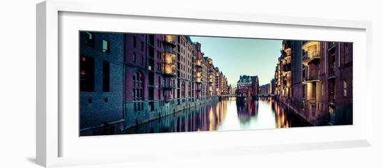 Germany, Hamburg, Warehouses and New Apartments in the Converted Speichrstadt District-Michele Falzone-Framed Photographic Print