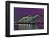 Germany, Hanseatic Town Hamburg, Dockland, Office Building, in the Evening-Sebastian Scheuerecker-Framed Photographic Print