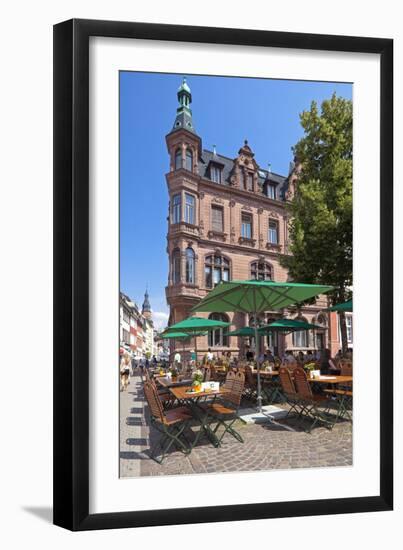 Germany, Heidelberg, Old Town, Gastronomy-Chris Seba-Framed Photographic Print