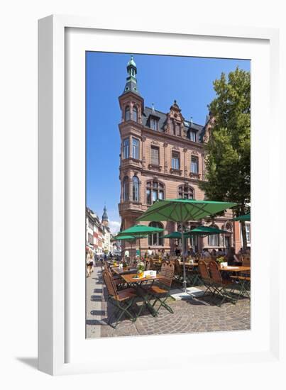 Germany, Heidelberg, Old Town, Gastronomy-Chris Seba-Framed Photographic Print