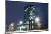 Germany, Hesse, Frankfurt Am Main, European Central Bank at Dusk-Bernd Wittelsbach-Mounted Photographic Print