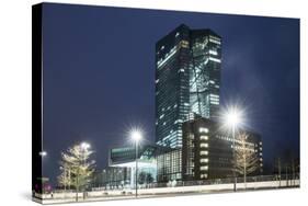 Germany, Hesse, Frankfurt Am Main, European Central Bank at Dusk-Bernd Wittelsbach-Stretched Canvas