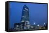 Germany, Hesse, Frankfurt Am Main, European Central Bank at Dusk-Bernd Wittelsbach-Framed Stretched Canvas