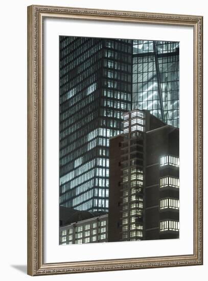 Germany, Hesse, Frankfurt Am Main, European Central Bank at Dusk-Bernd Wittelsbach-Framed Photographic Print