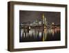 Germany, Hesse, Frankfurt Am Main, Financial District, Skyline with Iron Footbridge at Dusk-Bernd Wittelsbach-Framed Photographic Print