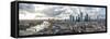 Germany, Hesse, Frankfurt Am Main, Skyline, Panorama-Bernd Wittelsbach-Framed Stretched Canvas