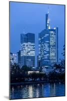 Germany, Hesse, Frankfurt Am Main, Taunus Tower and Commerzbank at Dusk-Bernd Wittelsbach-Mounted Photographic Print