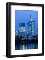 Germany, Hesse, Frankfurt Am Main, Taunus Tower and Commerzbank at Dusk-Bernd Wittelsbach-Framed Photographic Print