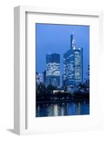 Germany, Hesse, Frankfurt Am Main, Taunus Tower and Commerzbank at Dusk-Bernd Wittelsbach-Framed Photographic Print