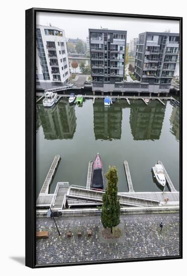 Germany, Hesse, Frankfurt Am Main, View to Residential Buildings at West Harbour-Bernd Wittelsbach-Framed Photographic Print