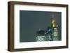 Germany, Hesse, Frankfurt, Commerzbank, Taunusturm and Euro Tower at Dusk-Bernd Wittelsbach-Framed Photographic Print