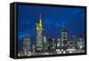 Germany, Hesse, Frankfurt on the Main, Financial District at Dusk-Bernd Wittelsbach-Framed Stretched Canvas