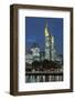 Germany, Hesse, Frankfurt on the Main, Financial District with Main Shore at Dusk-Bernd Wittelsbach-Framed Photographic Print