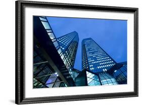 Germany, Hesse, Frankfurt on the Main, Green Towers of the Deutsche Bank-Bernd Wittelsbach-Framed Photographic Print